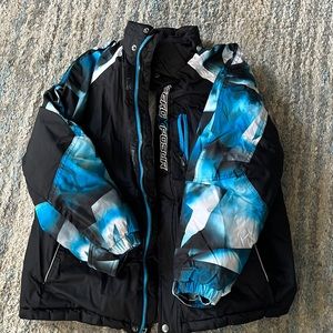 Boys(or girls) black with blue winter jacket